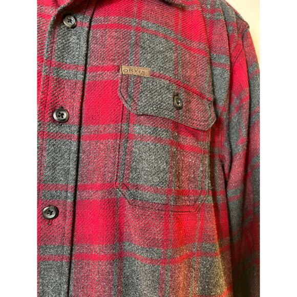 ORVIS Men’s Heavyweight Plaid Flannel Shirt-Jacket / Size: XL - Picture 8 of 10